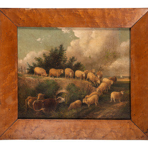 Appraisal: Thomas Sidney Cooper English - Sheep and Cows Crossing the