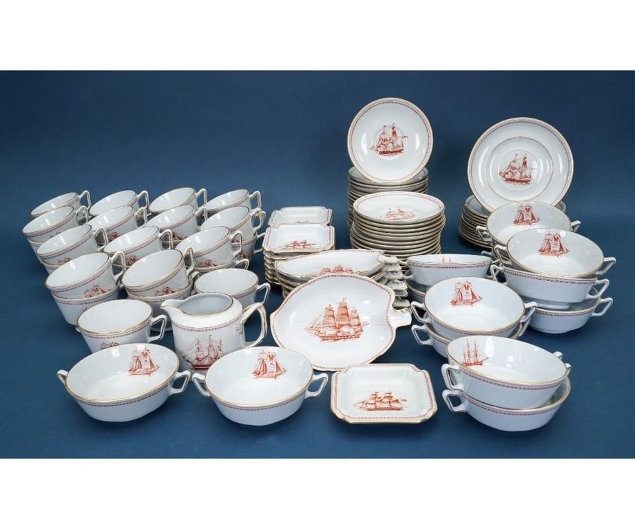 Appraisal: Partial Spode china service in the Trade Winds pattern to