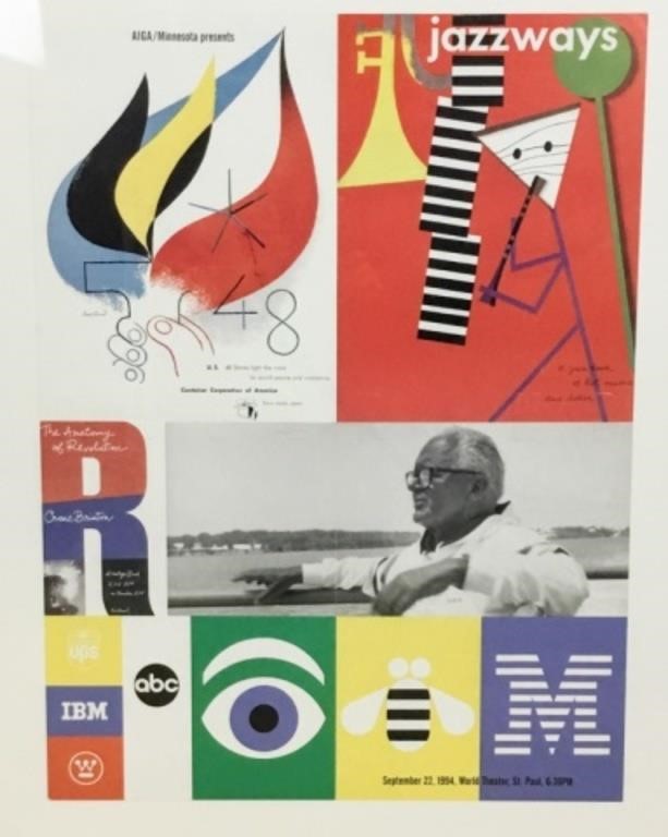 Appraisal: PAUL RAND EXHIBITION POSTER PRINTPaul Rand American - Exhibition poster