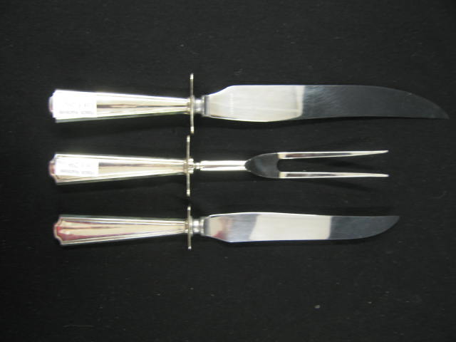 Appraisal: Sterling Silver pc Carving Set