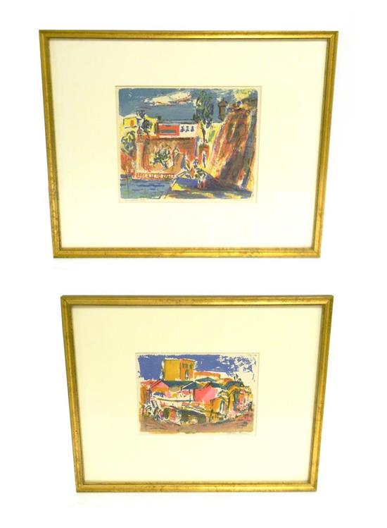 Appraisal: Marion Huse American - two framed silkscreens of Puerto Rico