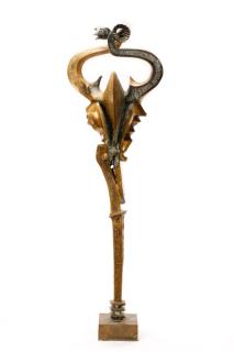 Appraisal: Monyo Untitled Abstract Standing Crest Bronze Monyo Mihailescu-Nasturel Romanian b