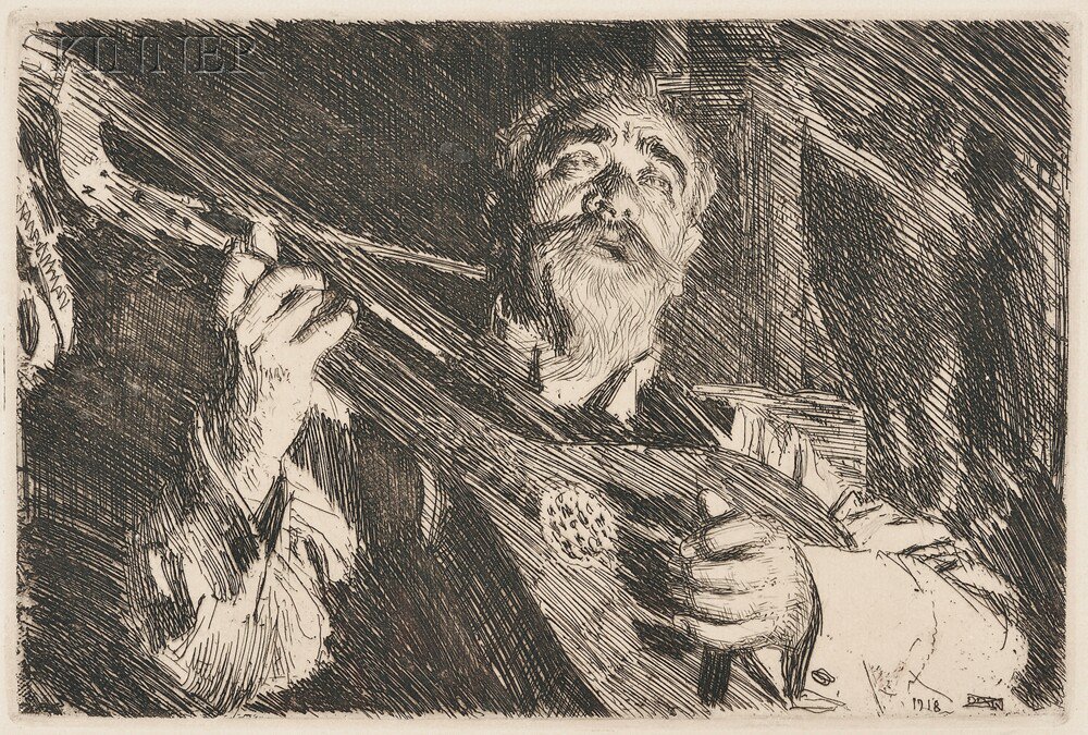 Appraisal: Anders Zorn Swedish - Vicke probably the third state of