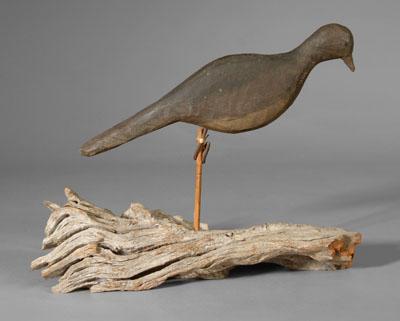 Appraisal: Rare mourning dove decoy carved and painted wood painted eyes