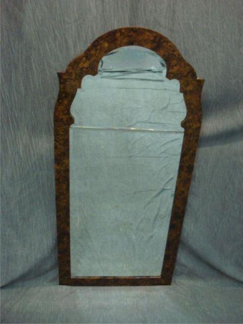 Appraisal: Decorative beveled mirror w faux tortoise colour From a Yonkers