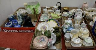 Appraisal: Six box lots with porcelain cups and saucers bowls creamers