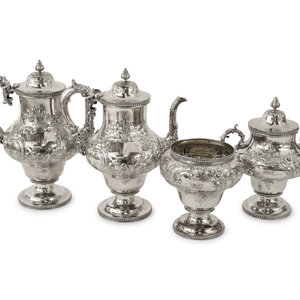 Appraisal: An American Silver Four-Piece Coffee Service Robins Clark and Biddle