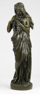 Appraisal: Bronze figural sculpture of a maiden h Late th century