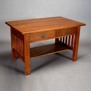 Appraisal: Library Table Refinished Unknown Maker Length inches Width inches Height