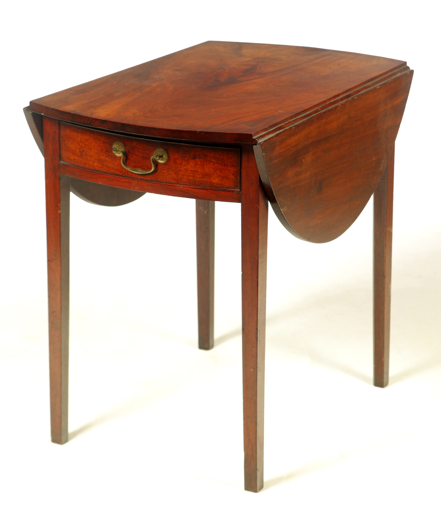 Appraisal: HEPPLEWHITE PEMBROKE TABLE American late th-early th century figured mahogany