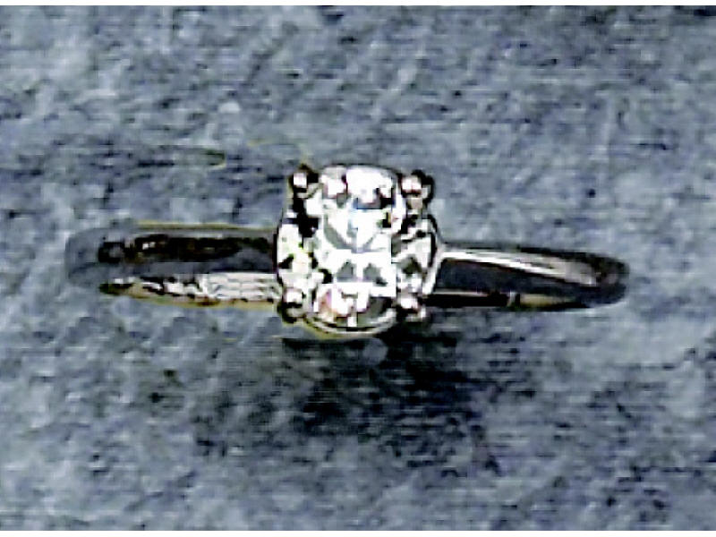 Appraisal: DIAMOND SOLITAIRE RING k white gold basket mounted approx ct