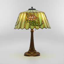 Appraisal: Duffner Kimberly WATER LILY TABLE LAMP USA c leaded glass