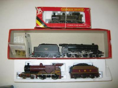 Appraisal: Three playworn Hornby Railways locomotive comprising Jinty tank L M