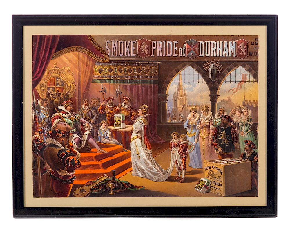 Appraisal: Pride of Durham Smoking Tobacco Print Measures tall wide Good