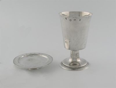 Appraisal: A Charles I communion cup plain on a spreading circular