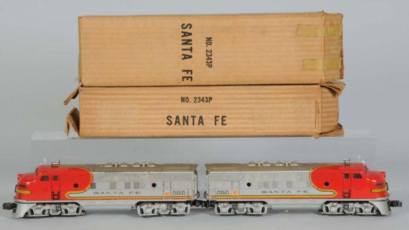 Appraisal: Lot of Lionel O-Gauge Santa Fe Units in OB Description