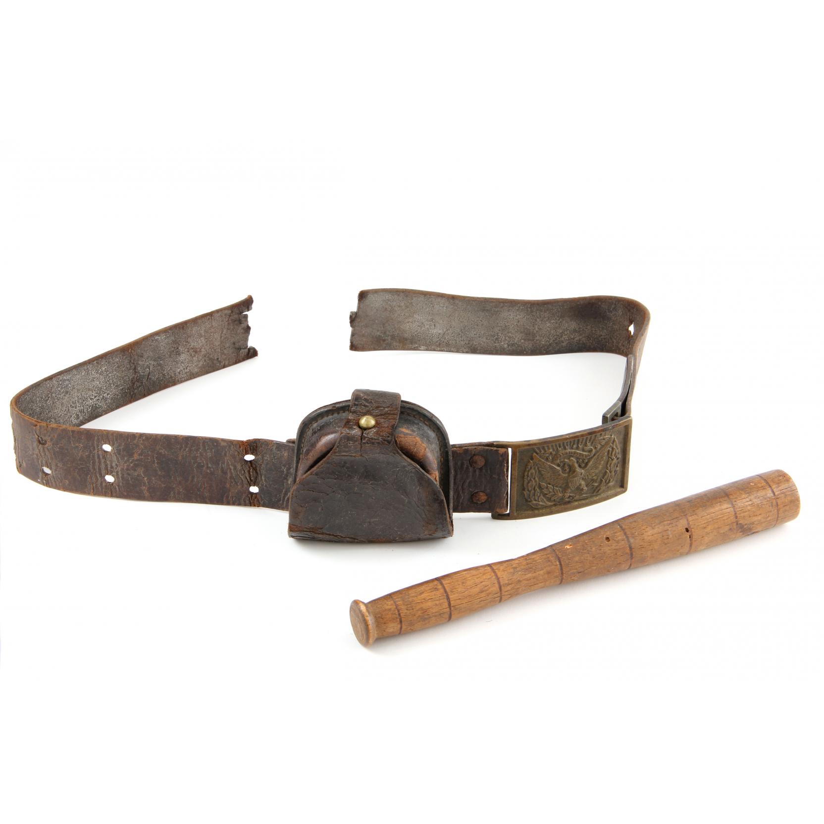 Appraisal: Model Regulation Enlisted Man's Sword Belt with Marked Cap Box