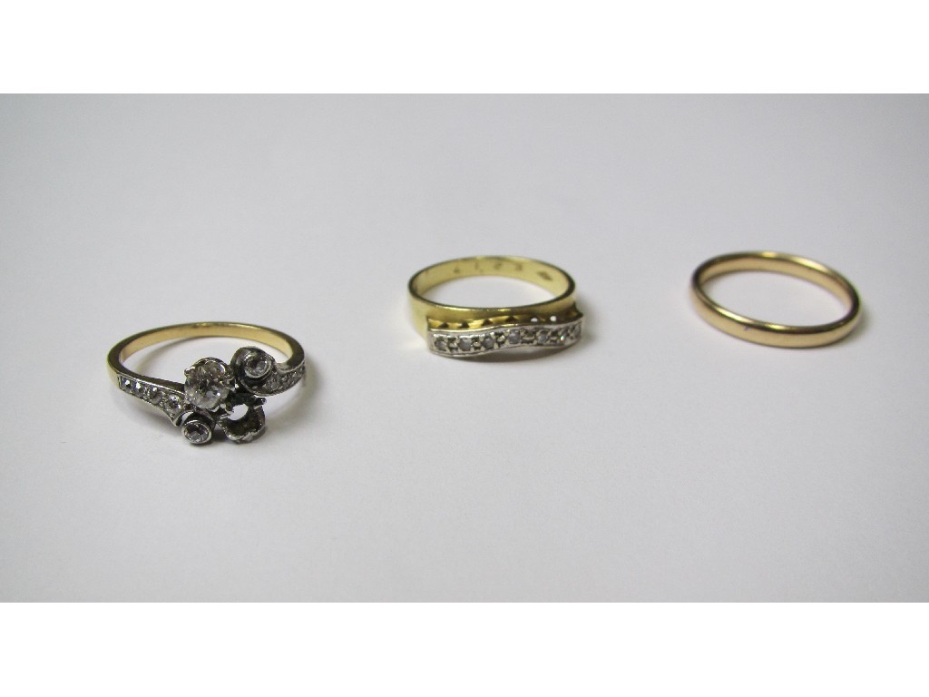 Appraisal: Lot comprising an early th century ct gold diamond set