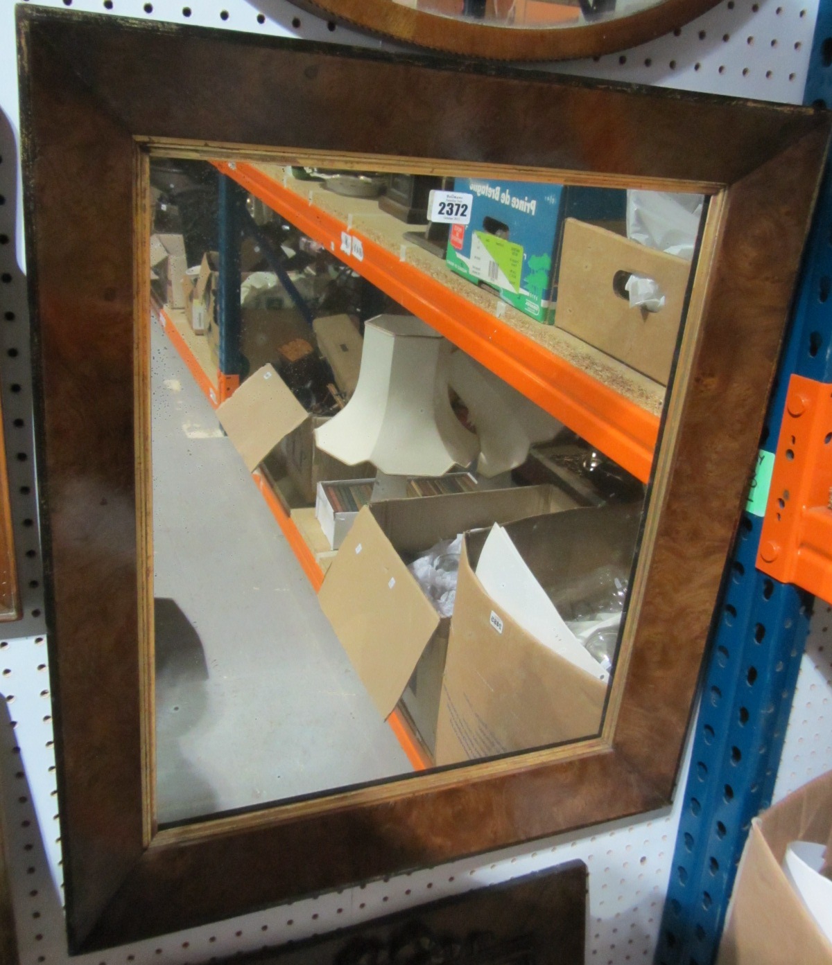 Appraisal: A walnut framed rectangular wall mirror