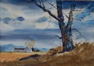 Appraisal: Marc Moon watercolor Marc Moon American - - ''Wilson's Willow''-