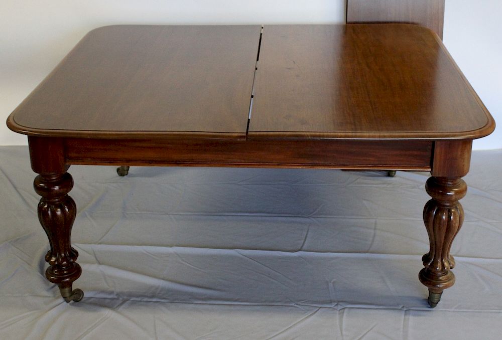 Appraisal: Antique Irish Mahogany Extending Table Nice table x x H