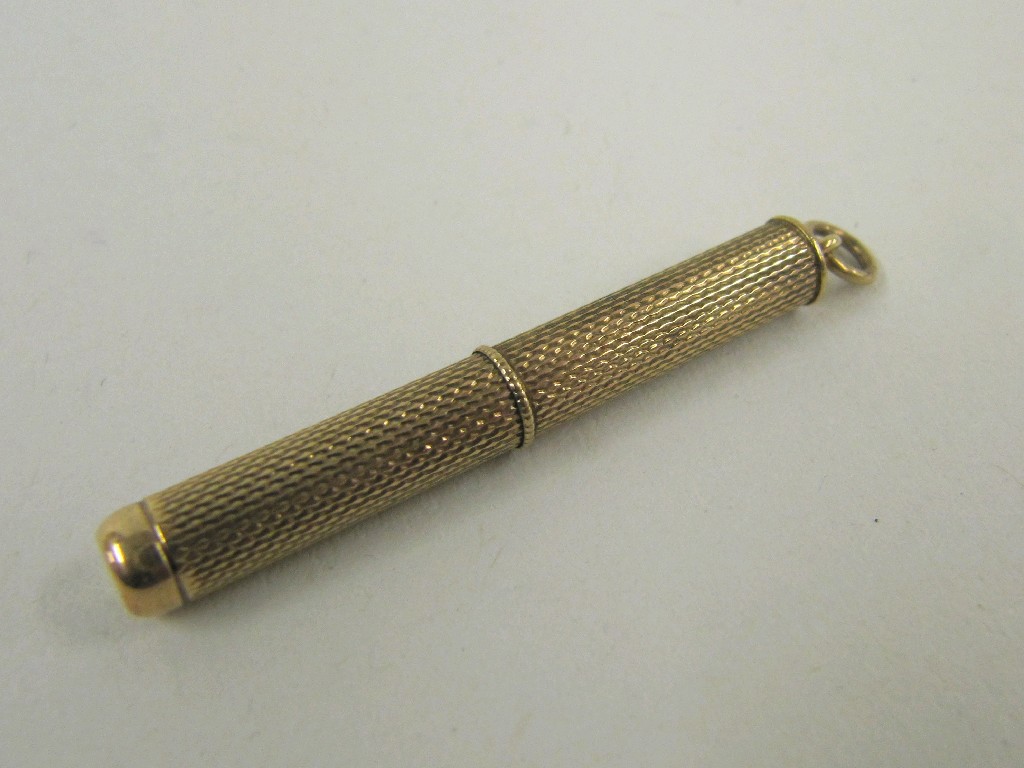 Appraisal: Nine carat gold toothpick