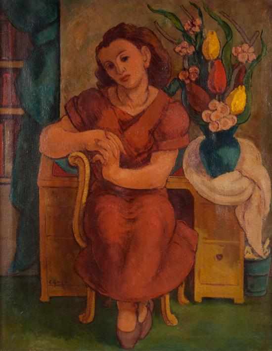 Appraisal: C Gallo th century Seated Woman in the Manner of