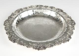 Appraisal: A large English silver plate presentation bowl Mid- th century