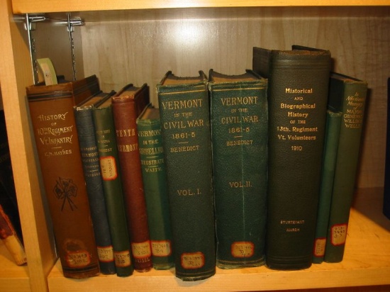 Appraisal: VERMONT Group of volumes relating to Vermont in the Civil