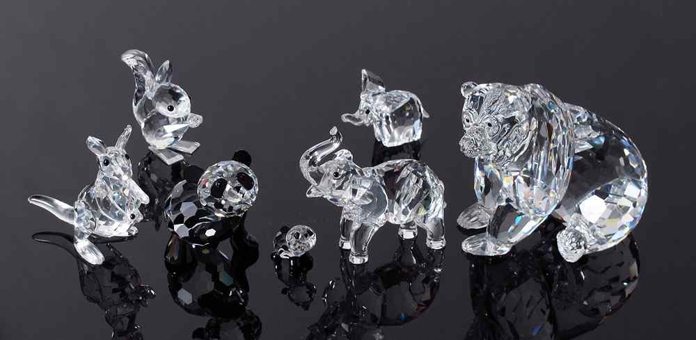 Appraisal: SWAROVSKI CRYSTAL RARE ENCOUNTERS FIGURINES GRIZZLY Heinz Tabertshofer - SQUIRREL