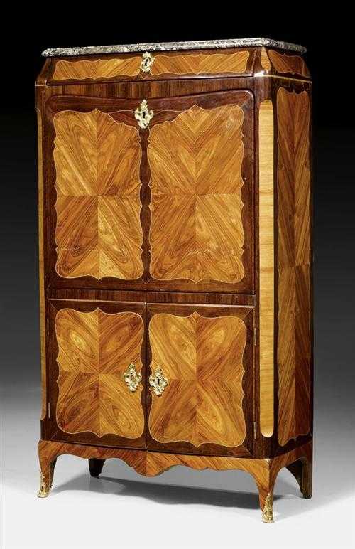 Appraisal: SECRETAIRE A ABATTANT Louis XV stamped I M CHEVALLIER Jean