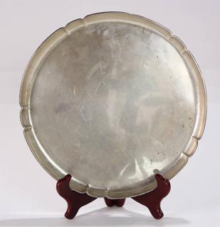 Appraisal: Randahl sterling silver hand-wrought circular tray with pinched accents diameter