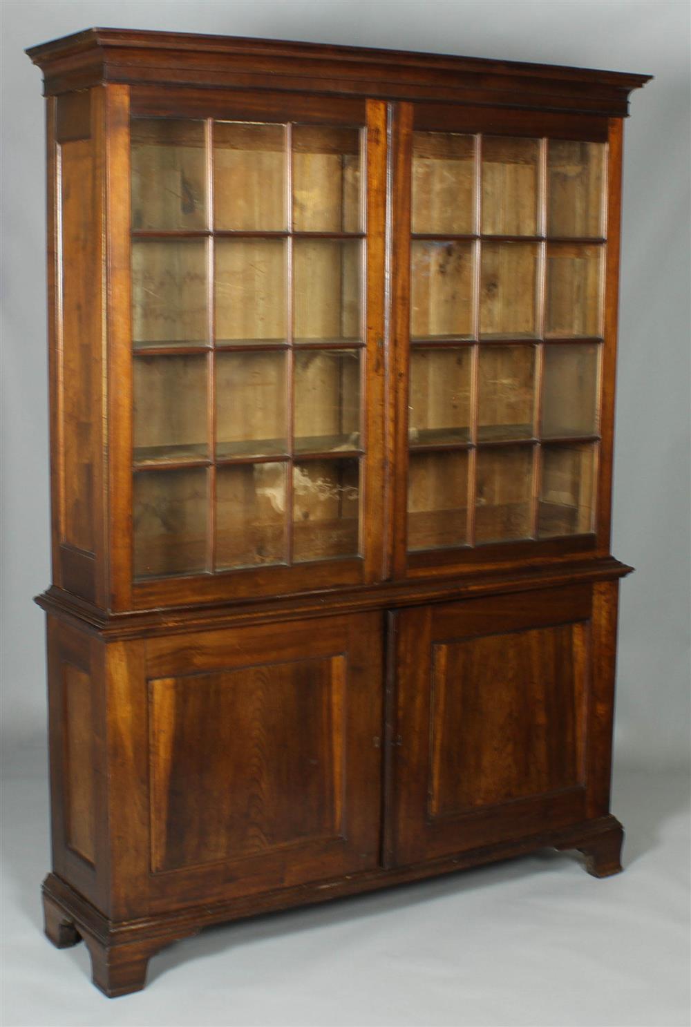 Appraisal: GEORGIAN STYLE MAHOGANY CABINET TH CENTURY having an outset and