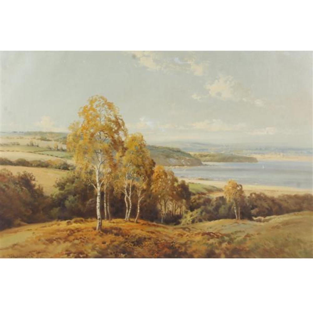 Appraisal: CHARLES H WORCESTER BRITISH - 'NEAR QUANTOXHEAD SOMERSET' LANDSCAPE OIL