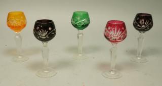 Appraisal: Bohemian Crystal Cut to Clear Liqueur Stem Glas Bohemian Crystal