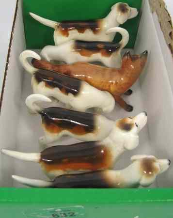 Appraisal: Beswick First Version Foxhounds leg restuck leg restuck leg restuck