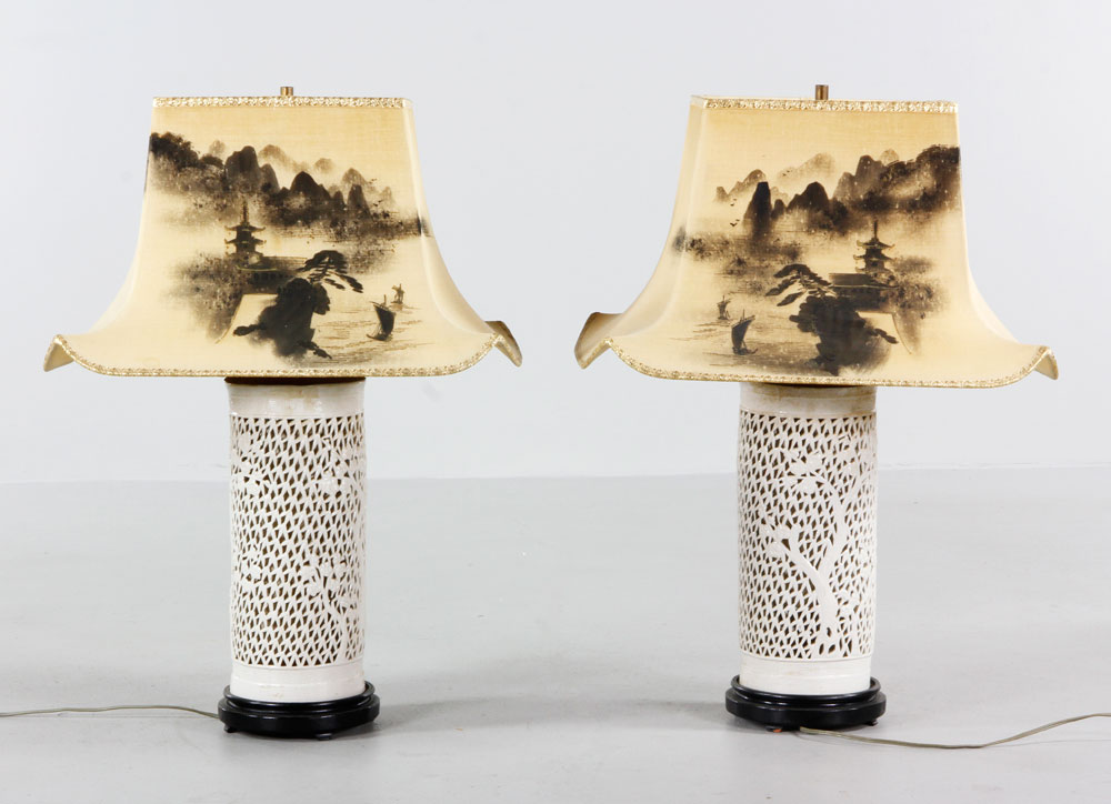 Appraisal: - Pair of Orientalist Lamps Pair of Orientalist lamps with