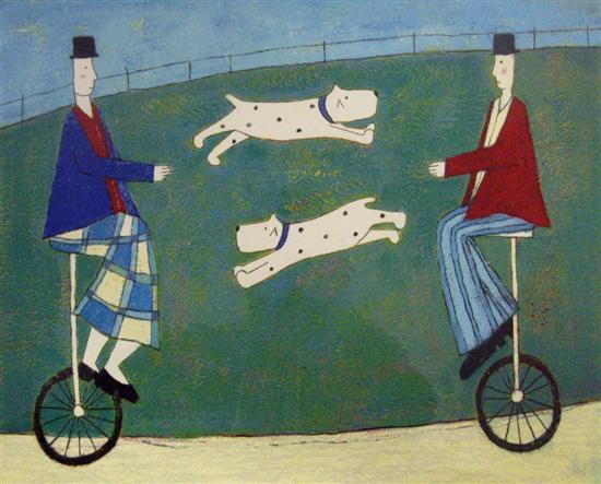 Appraisal: Annora Spence - limited edition print Jumping Dogs signed and