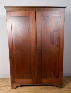 Appraisal: American Walnut Door Wardrobe Cupboard American Walnut Door Wardrobe Cupboard