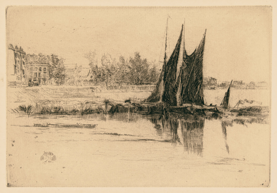 Appraisal: JAMES A M WHISTLER Hurlingham Etching and drypoint printed in