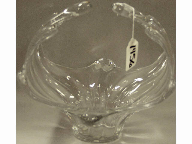 Appraisal: Large formed crystal bowl signed Vinnes x Estimate -