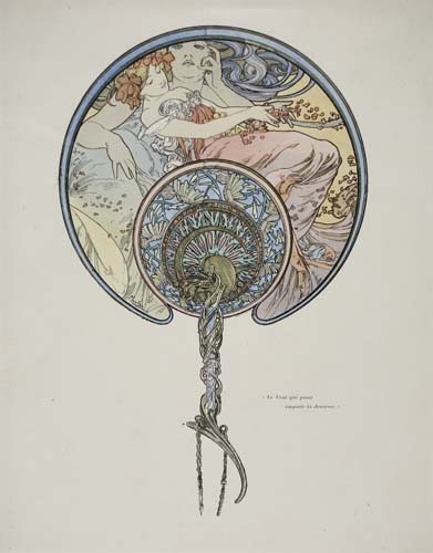 Appraisal: ALPHONSE MUCHA - LE VENT QUI PASSE EMPORTE LA JEUNESSE