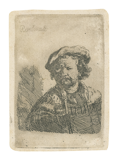 Appraisal: REMBRANDT VAN RIJN Self Portrait in a Flat Cap and