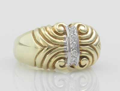 Appraisal: A Ladies' k Gold and Diamond Ring k yellow gold