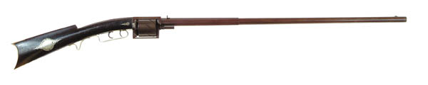 Appraisal: VERY RARE WHITTIER REVOLVING RIFLE CAL SN - part octagonal