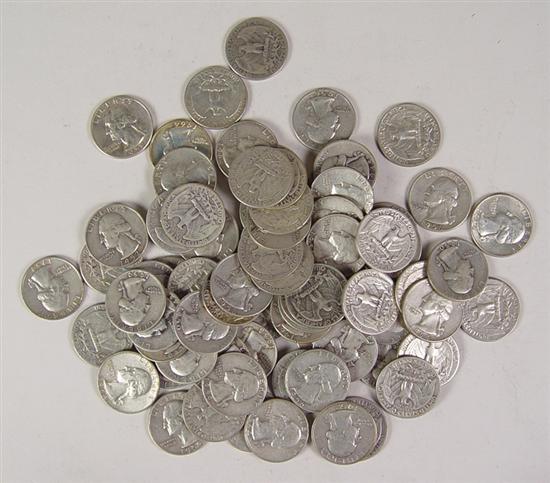 Appraisal: Group of Washington Quarters All silver Dates vary - with