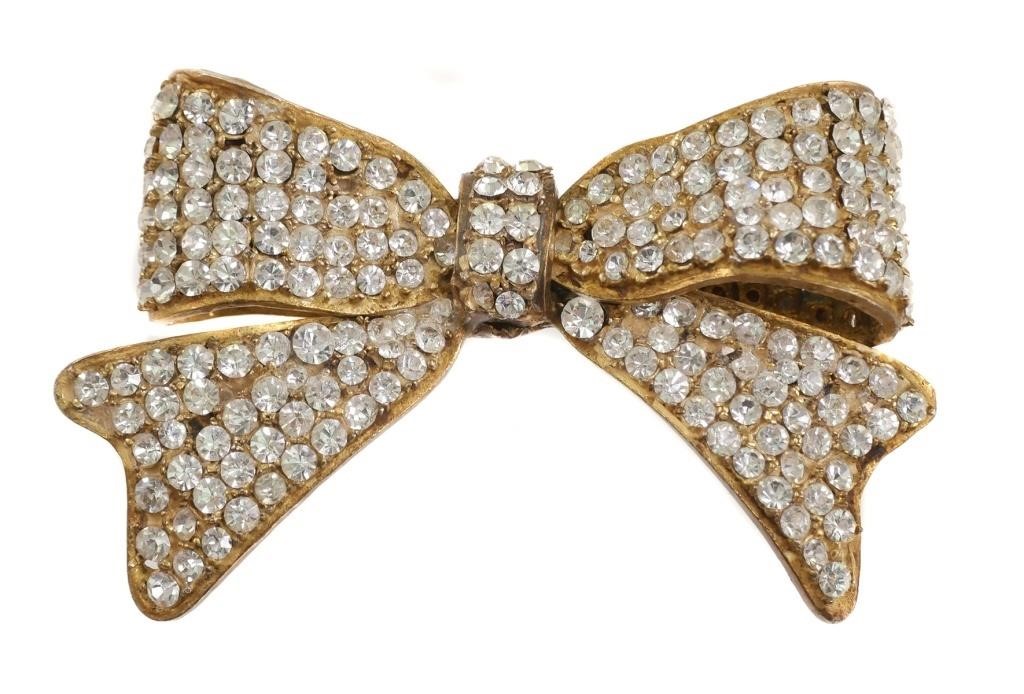 Appraisal: Circa s- s signed Chanel bow pin or brooch measuring