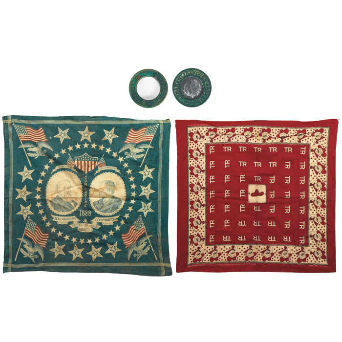 Appraisal: Political bandana relating to the campaign of Harrison Morton w