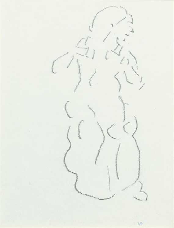 Appraisal: HODLER FERDINAND Bern - Geneva Figure studies Pencil on paper