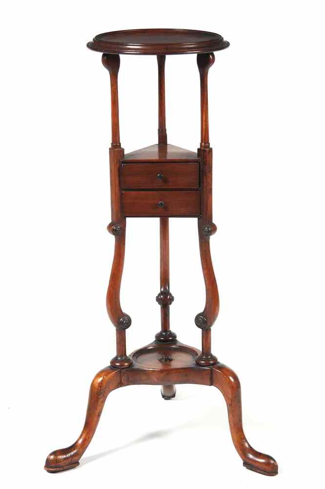 Appraisal: GEORGIAN WIG STAND - Georgian Period Wig Stand in mahogany